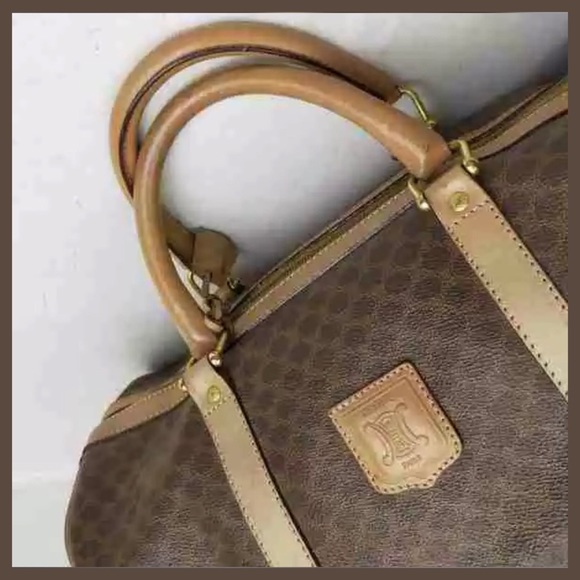 CELINE Macadam Pattern Boston Bag with Padlock Key - Picture 7 of 11